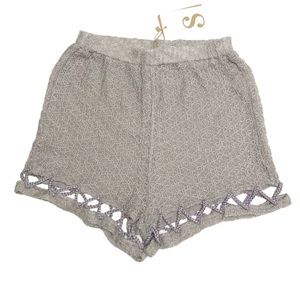 Sabo Skirt | NWT High Waisted Gray Sweater Knit Shorts Small